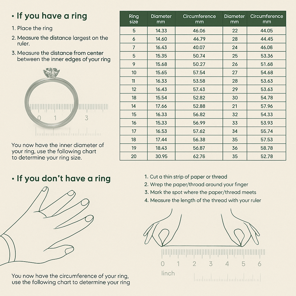 Ring size measurement guide